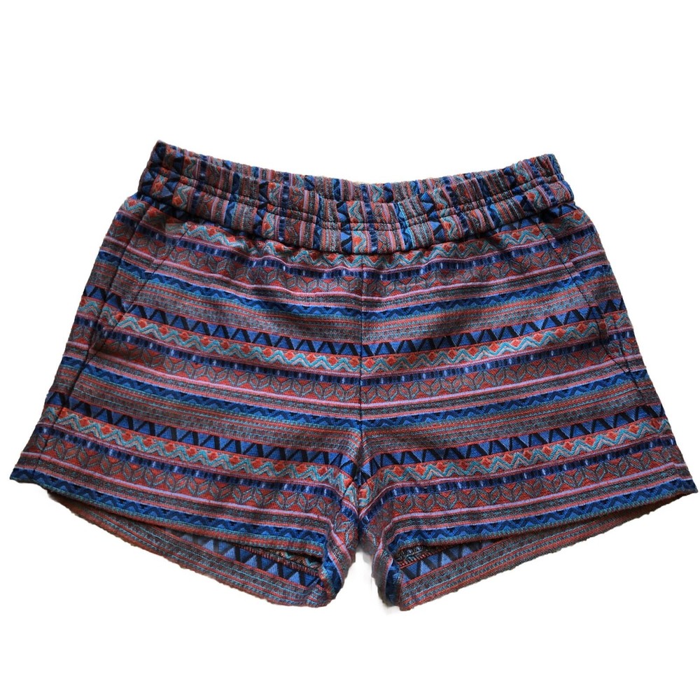 J.Crew Factory Women's Aztec Jacquard Boardwalk Shorts Size 00 Pull On Elastic
